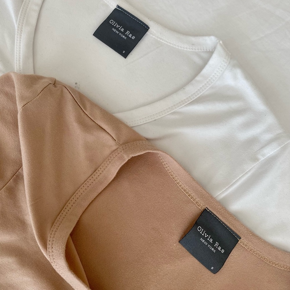 3 Nude Shirt Crop Top Bundle - Picture 3 of 4